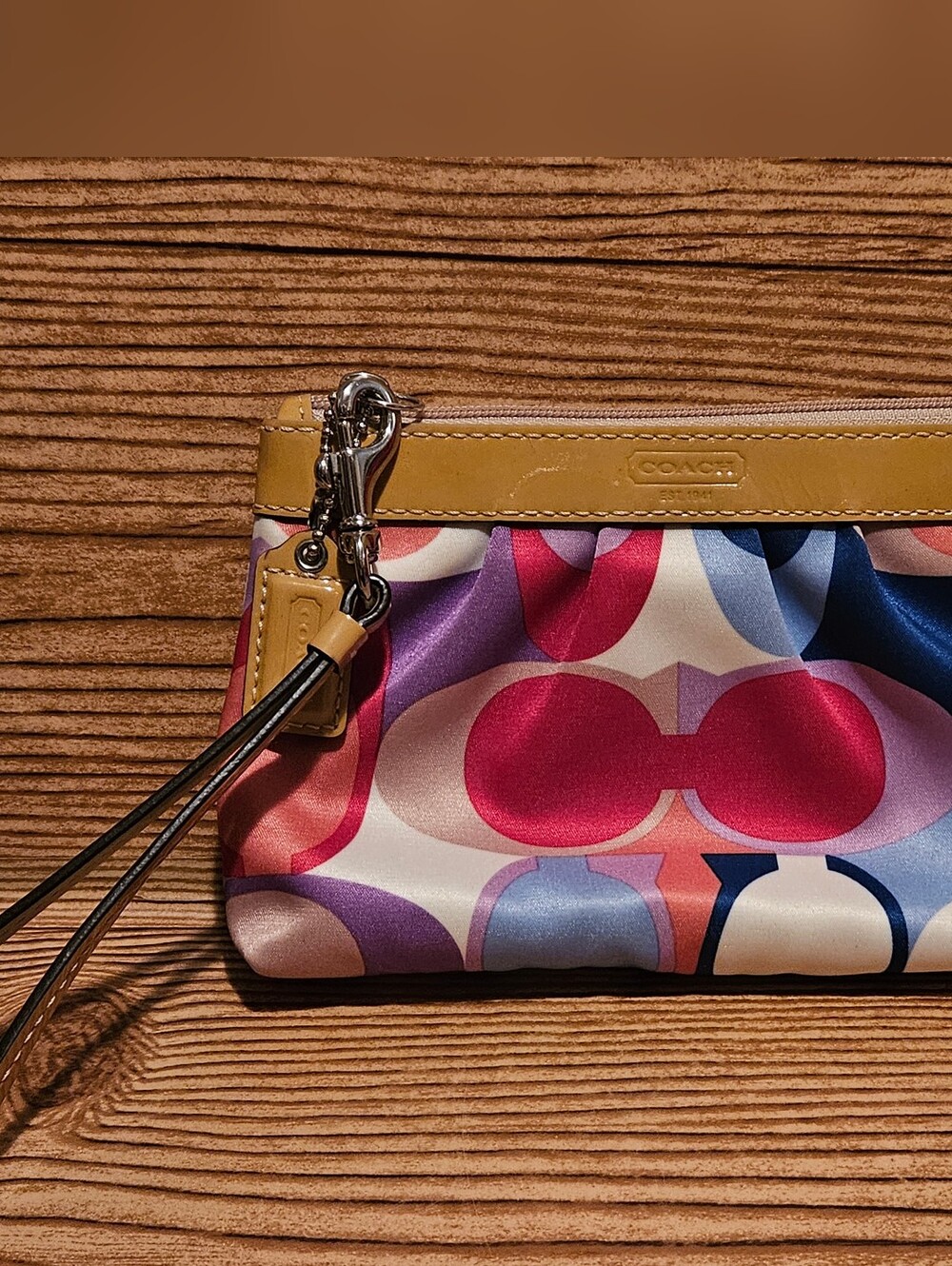Coach Colorful Scarf Wristlet - Picture 2 of 10